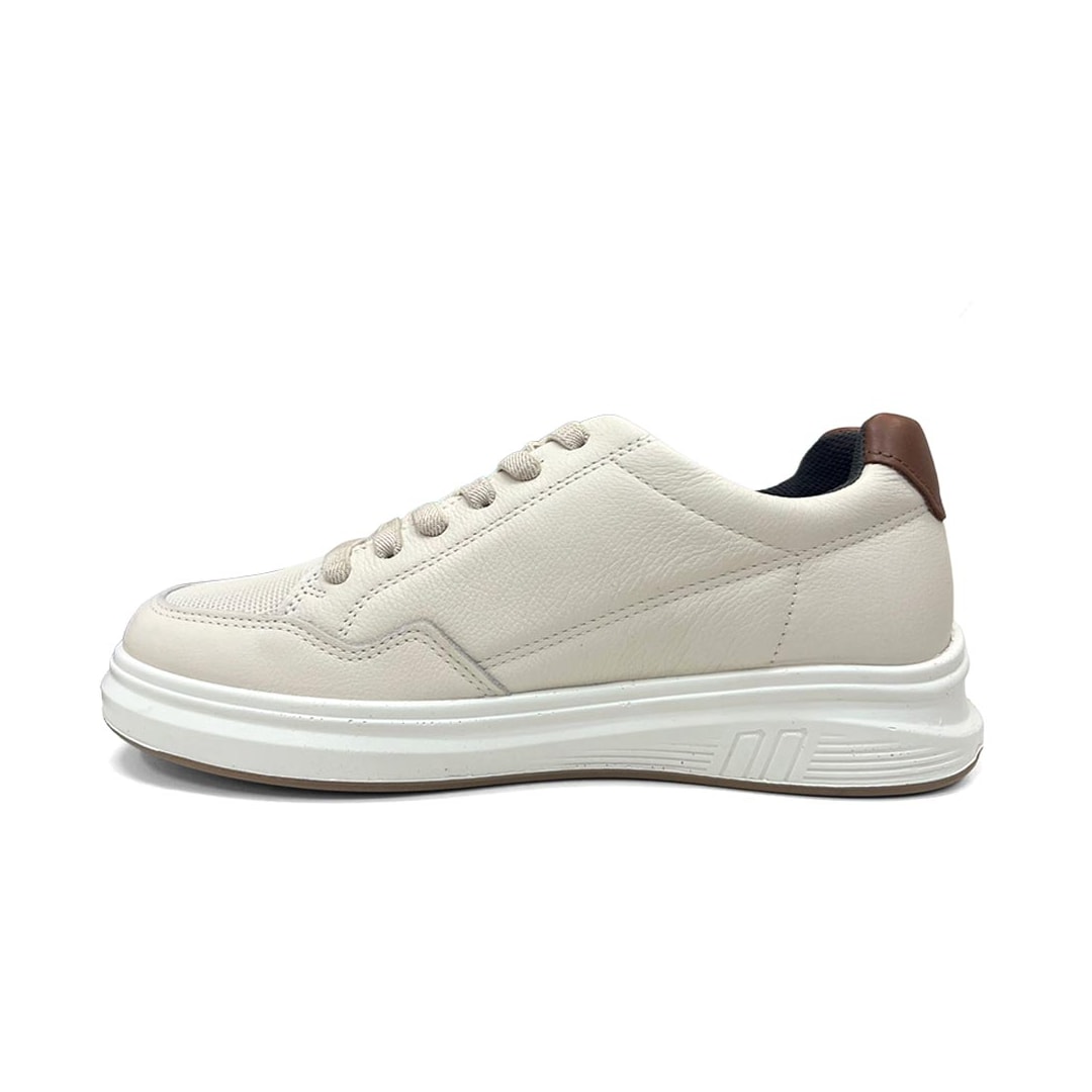 Tênis Pegada Masculino Casual Couro 112306 Milk