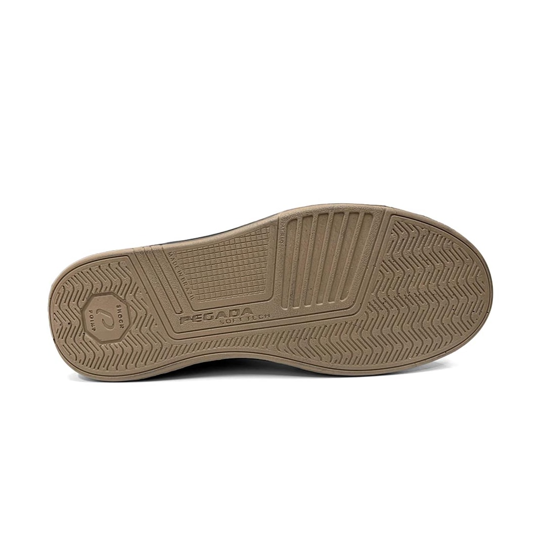 Tênis Pegada Masculino Casual Couro 112306 Preto