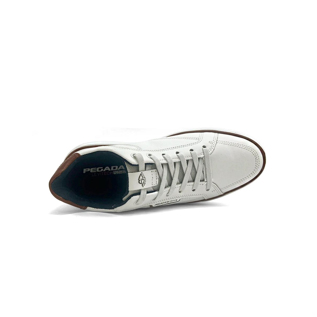 Tênis Pegada Masculino Casual Em Couro 110933 Branco Tênis Pegada Masculino Casual Em Couro 110933 Branco