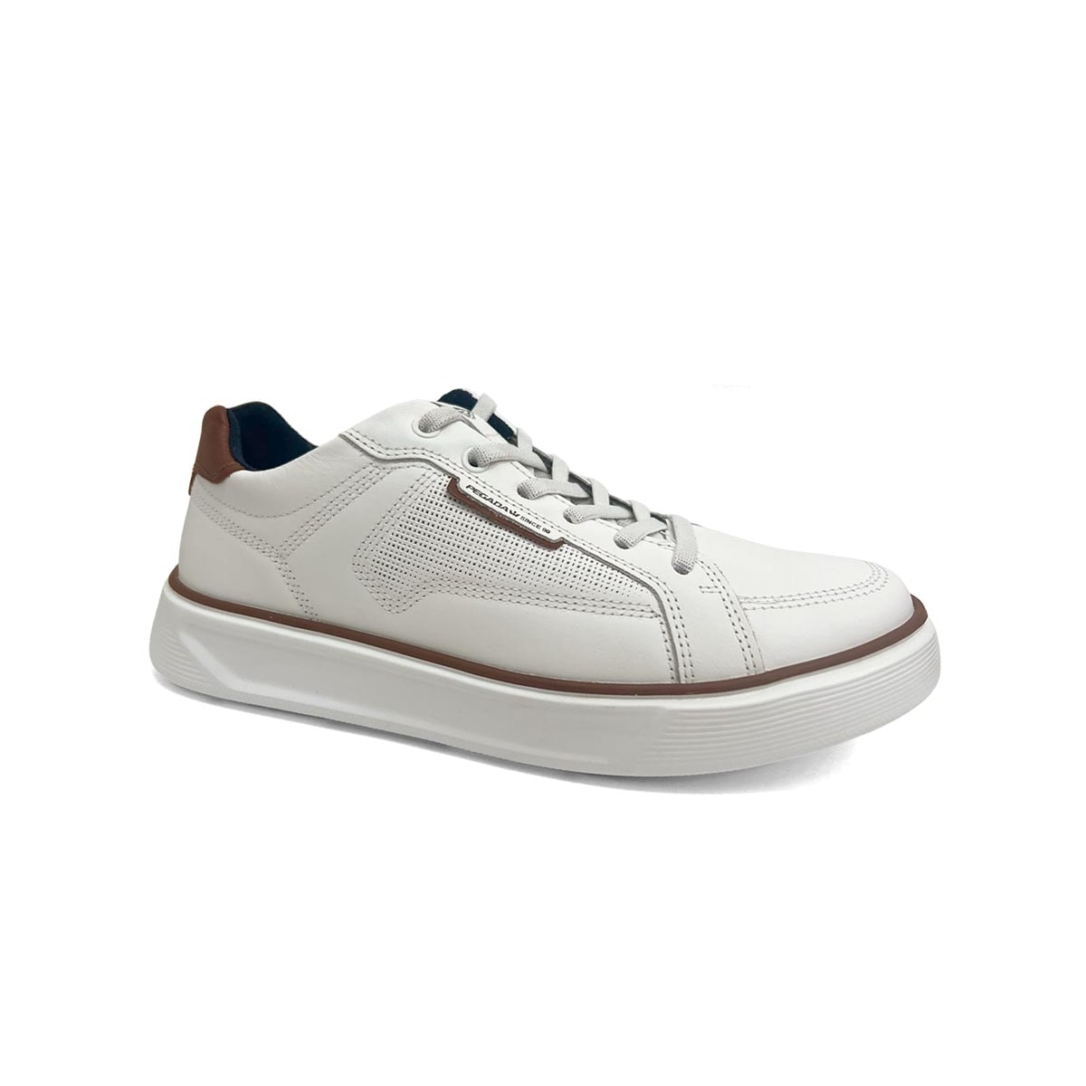 Tênis Pegada Masculino Casual Em Couro 110933 Branco Tênis Pegada Masculino Casual Em Couro 110933 Branco