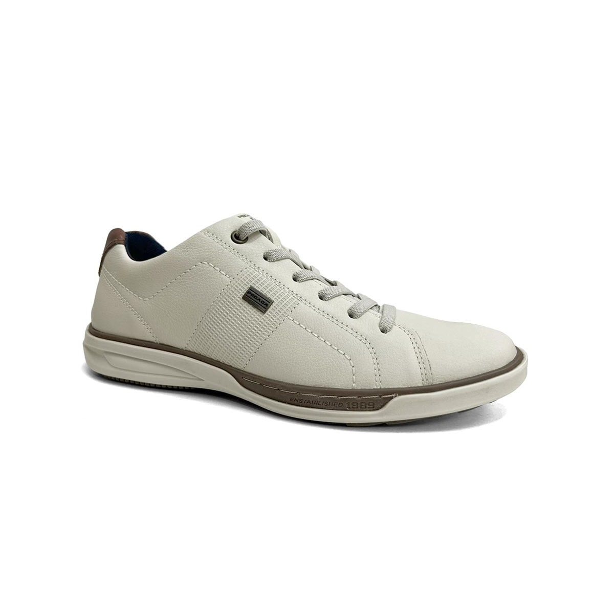 Tênis Pegada Masculino Casual Em Couro 111104 Milk