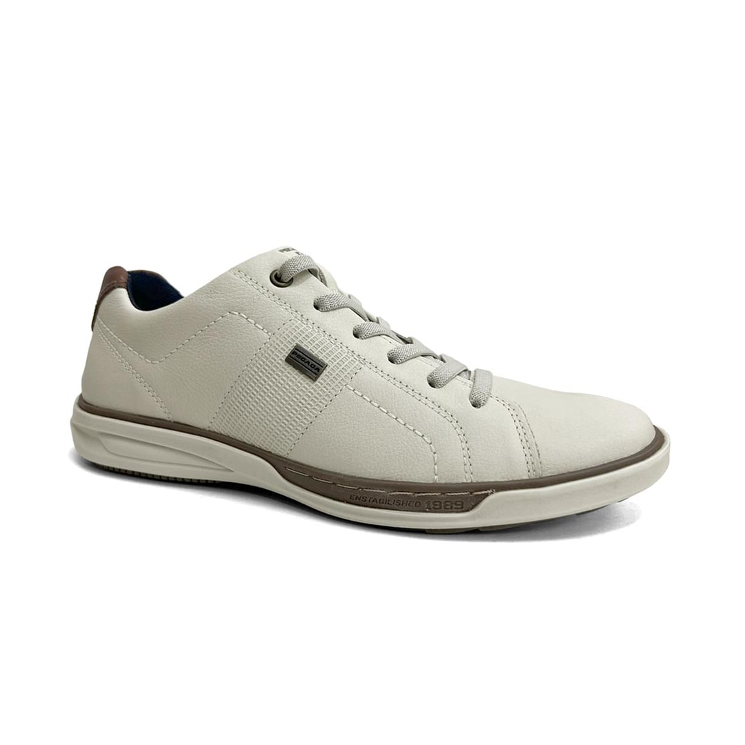 Tênis Pegada Masculino Casual Em Couro 111104 Milk Tênis Pegada Masculino Casual Em Couro 111104 Milk