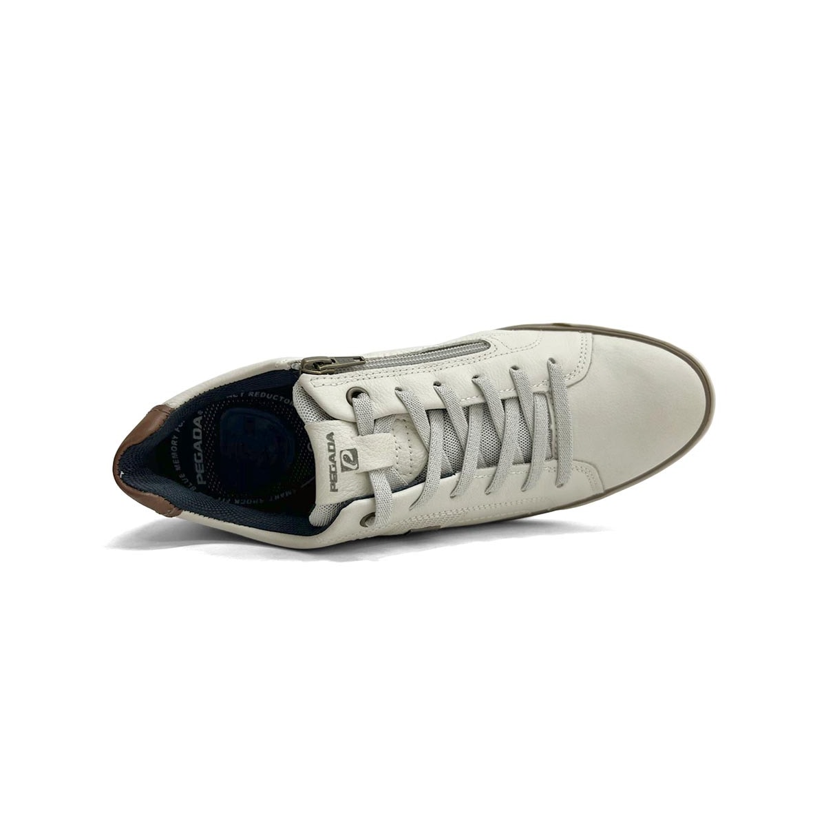 Tênis Pegada Masculino Casual Em Couro 111104 Milk