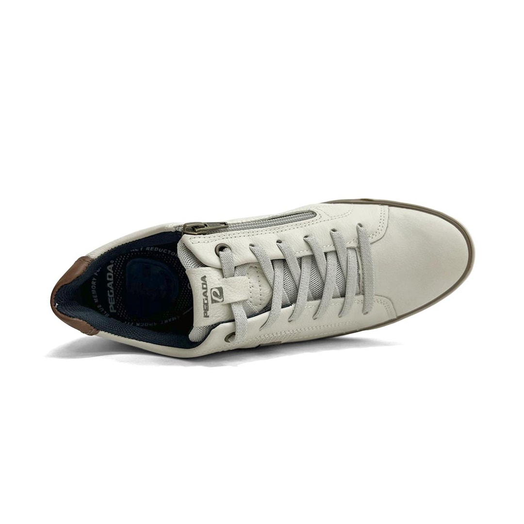 Tênis Pegada Masculino Casual Em Couro 111104 Milk Tênis Pegada Masculino Casual Em Couro 111104 Milk