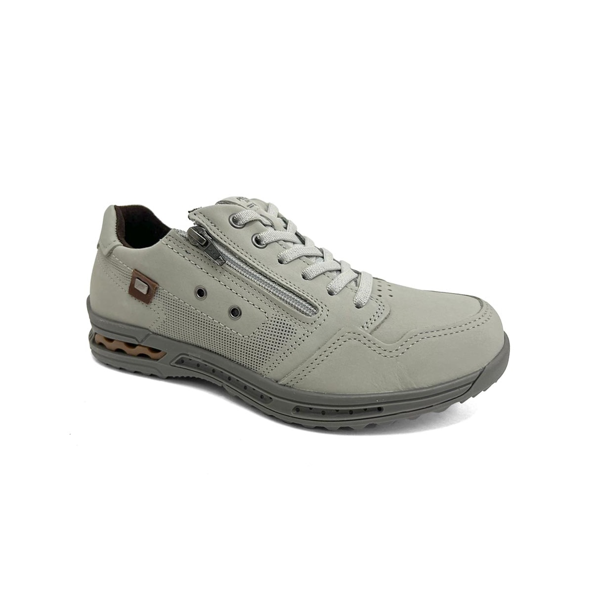 Tênis Pegada Masculino Casual Em Couro 111801 Gelo