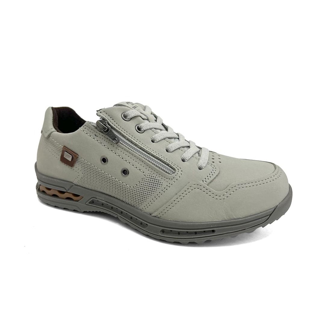 Tênis Pegada Masculino Casual Em Couro 111801 Gelo