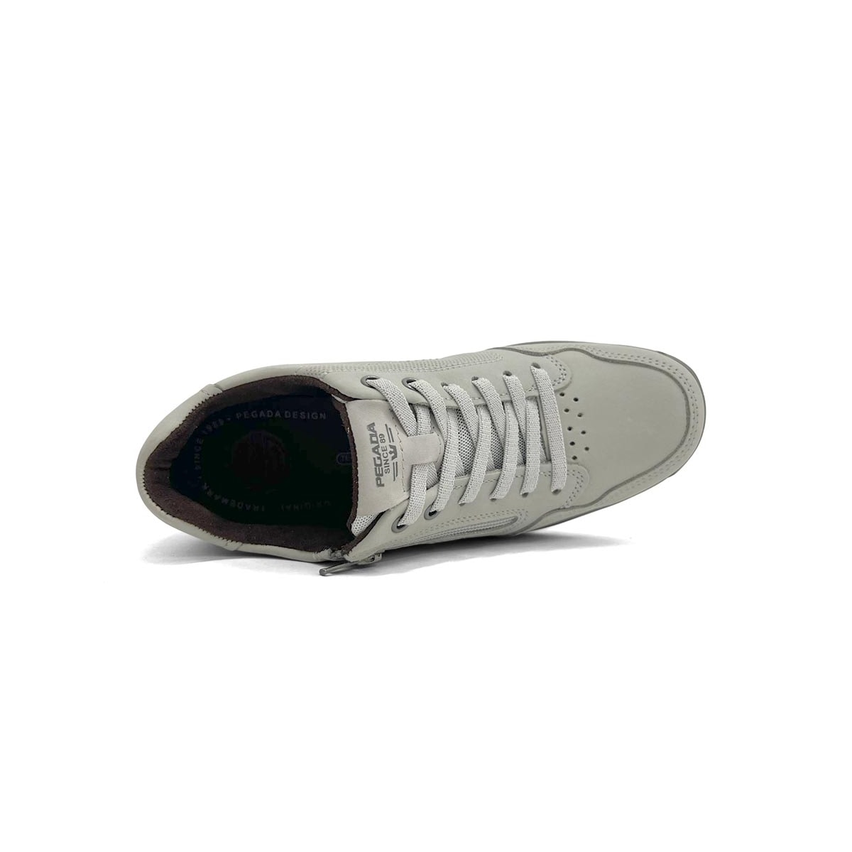 Tênis Pegada Masculino Casual Em Couro 111801 Gelo