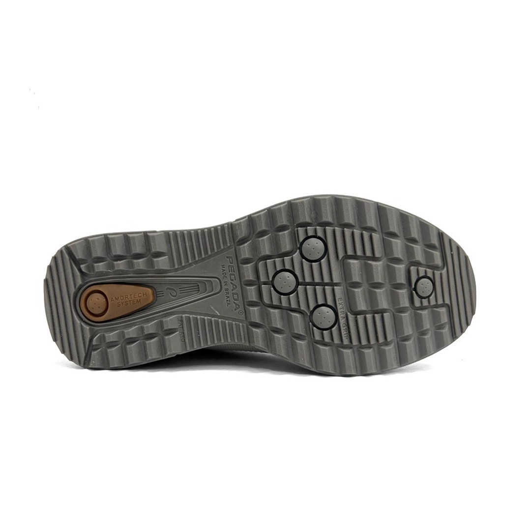 Tênis Pegada Masculino Casual Em Couro 111801 Gelo