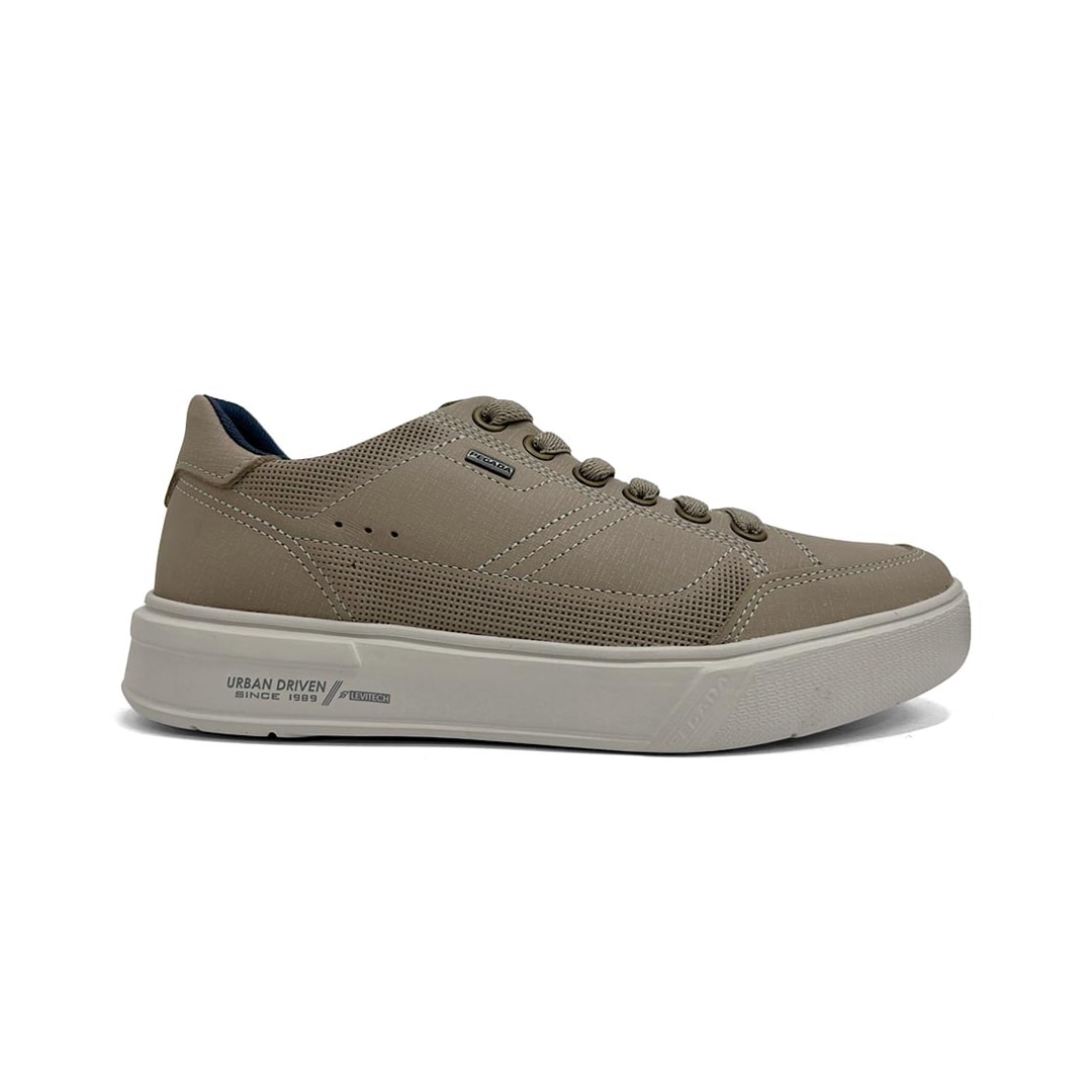 Tênis Pegada Masculino Casual Em Couro 111909 Jeans Areia