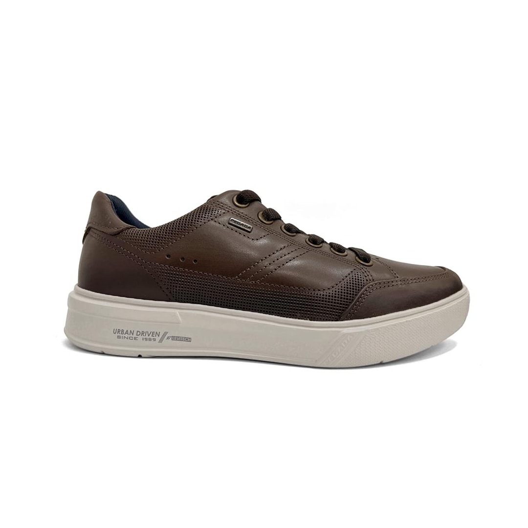 Tênis Pegada Masculino Casual Em Couro 111909 Tabaco