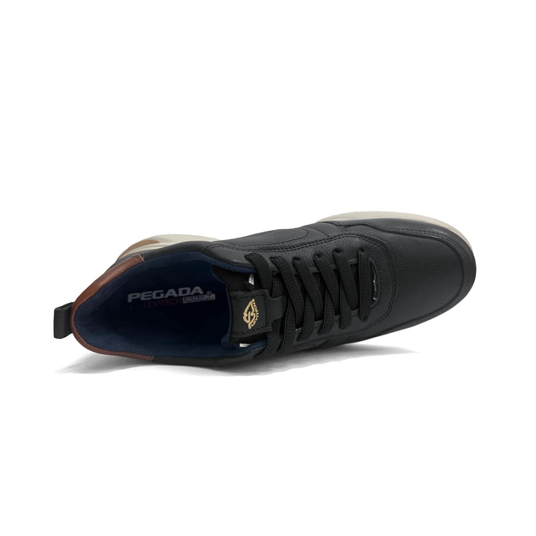 Tênis Pegada Masculino Casual Em Couro 112401 Preto Tênis Pegada Masculino Casual Em Couro 112401 Preto