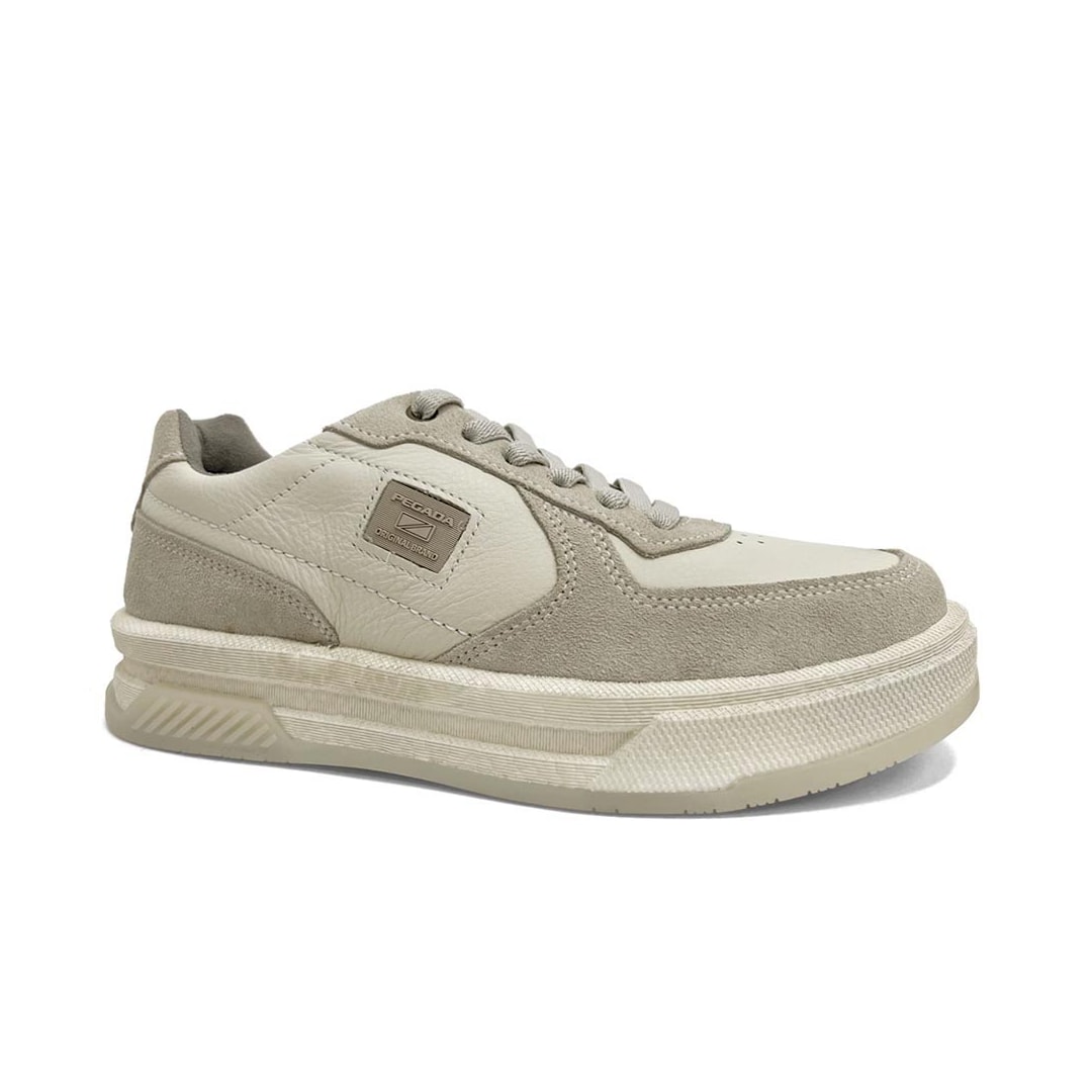 Tênis Pegada Masculino Casual Em Couro 112704 Nature
