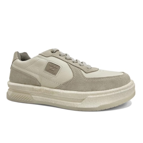 Tênis Pegada Masculino Casual Em Couro 112704 Nature