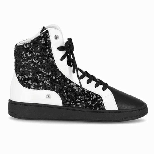 Detalhe - Tênis Piccadilly Cano Curto 985007 Branco/Preto