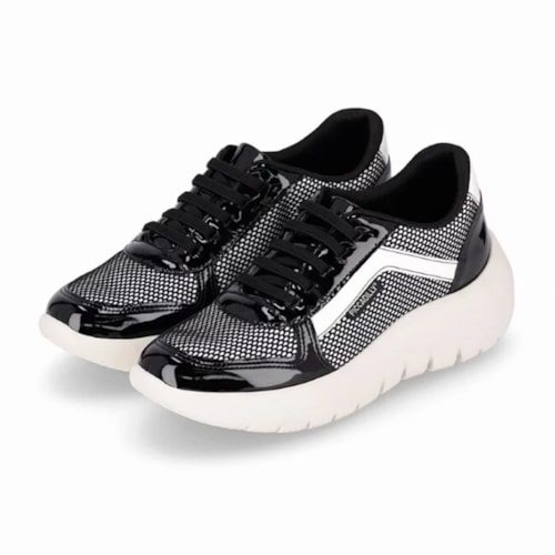 Tenis Piccadilly Casual 936011 Branco/Preto