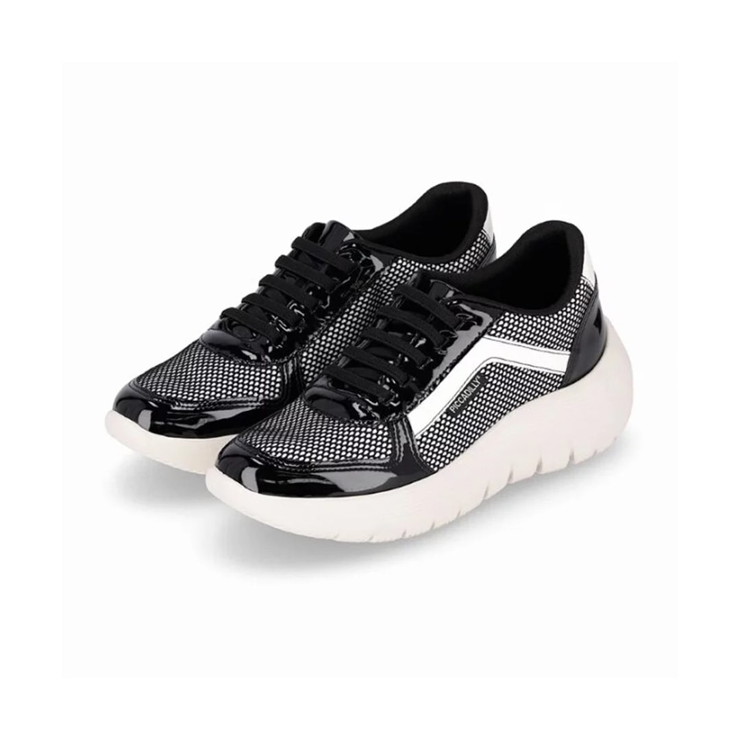 Tênis Piccadilly Casual 936011 Branco/Preto Tênis Piccadilly Casual 936011 Branco/Preto