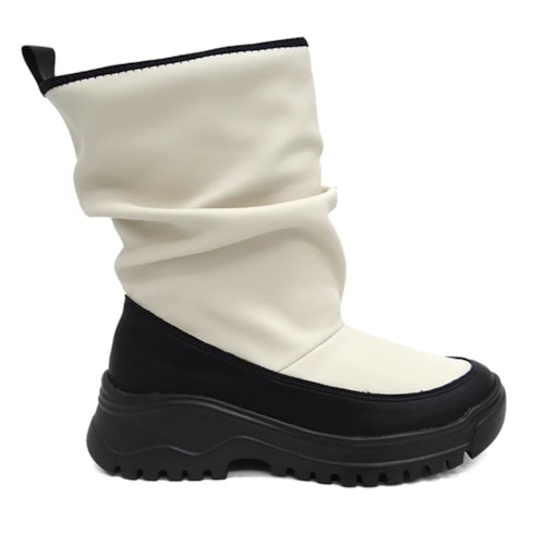 Detalhe - Tênis Piccadilly Casual Cano Curto 911005 Off White/Preto
