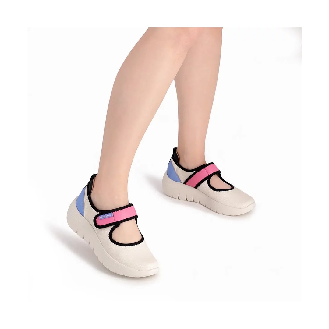Tênis Piccadilly Casual Conforto 936008 Off White/Hortensia Tênis Piccadilly Casual Conforto 936008 Off White/Hortensia
