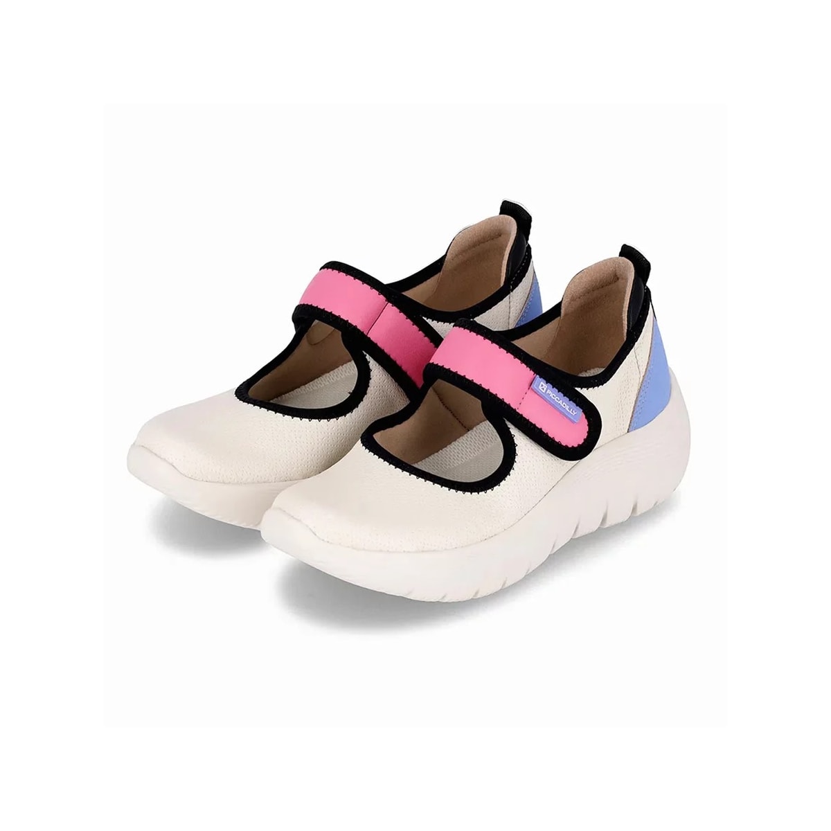 Tênis Piccadilly Casual Conforto 936008 Off White/Hortensia Tênis Piccadilly Casual Conforto 936008 Off White/Hortensia