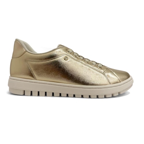 Detalhe - Tênis Piccadilly Casual Conforto 937005 Ouro