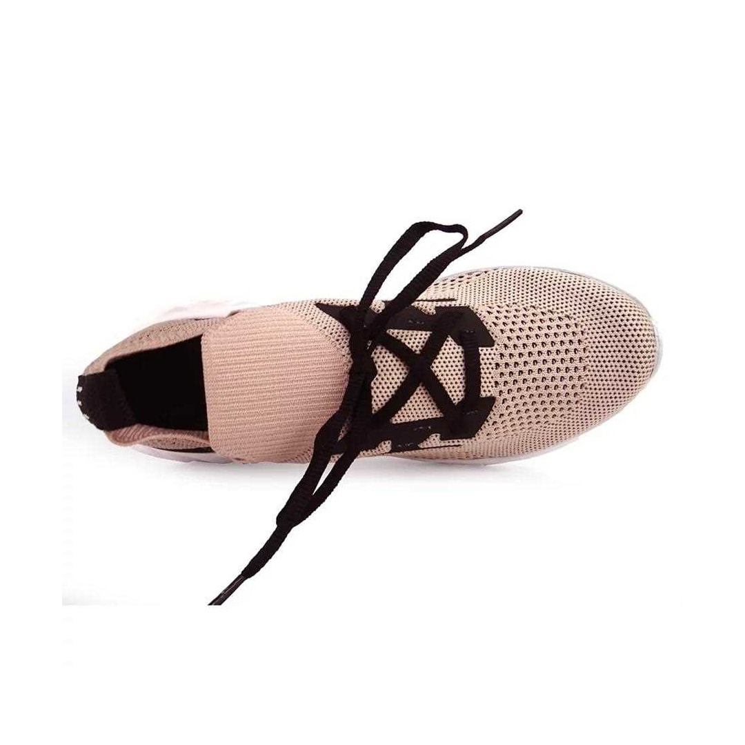 Tênis Piccadilly Casual Wide Fit 993003 Pessego/Preto