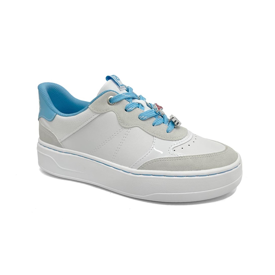 Tênis Piccadilly Smurfs Feminino Casual 924001 Branco Neve