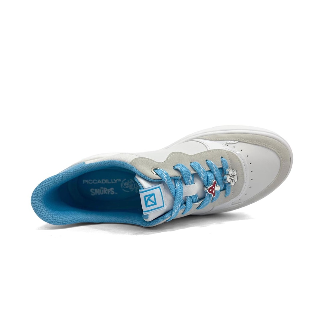Tênis Piccadilly Smurfs Feminino Casual 924001 Branco Neve