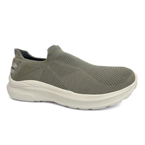 Tênis Rainha Masculino Esporte Slip-On Relax Cinza