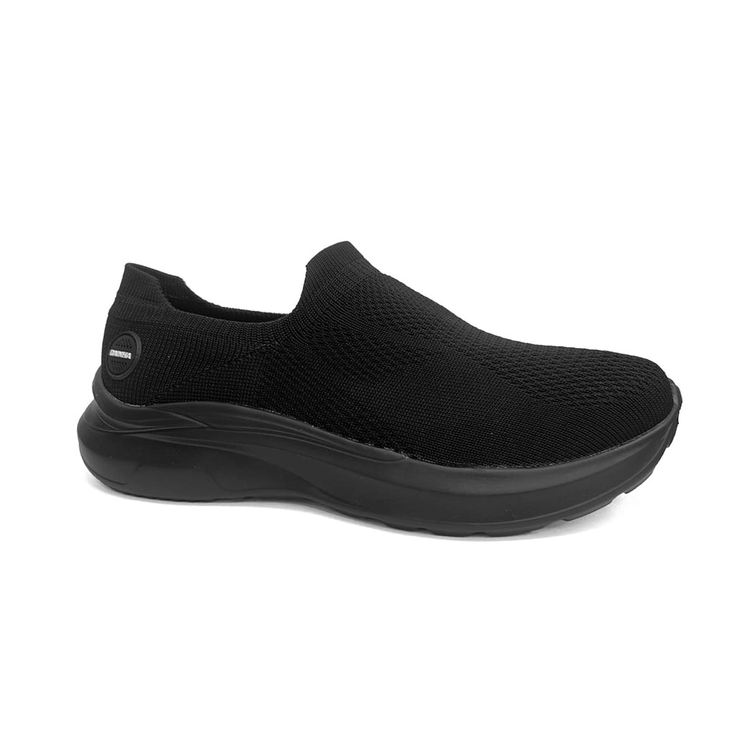 Tênis Rainha Masculino Esporte Slip-On Relax Preto