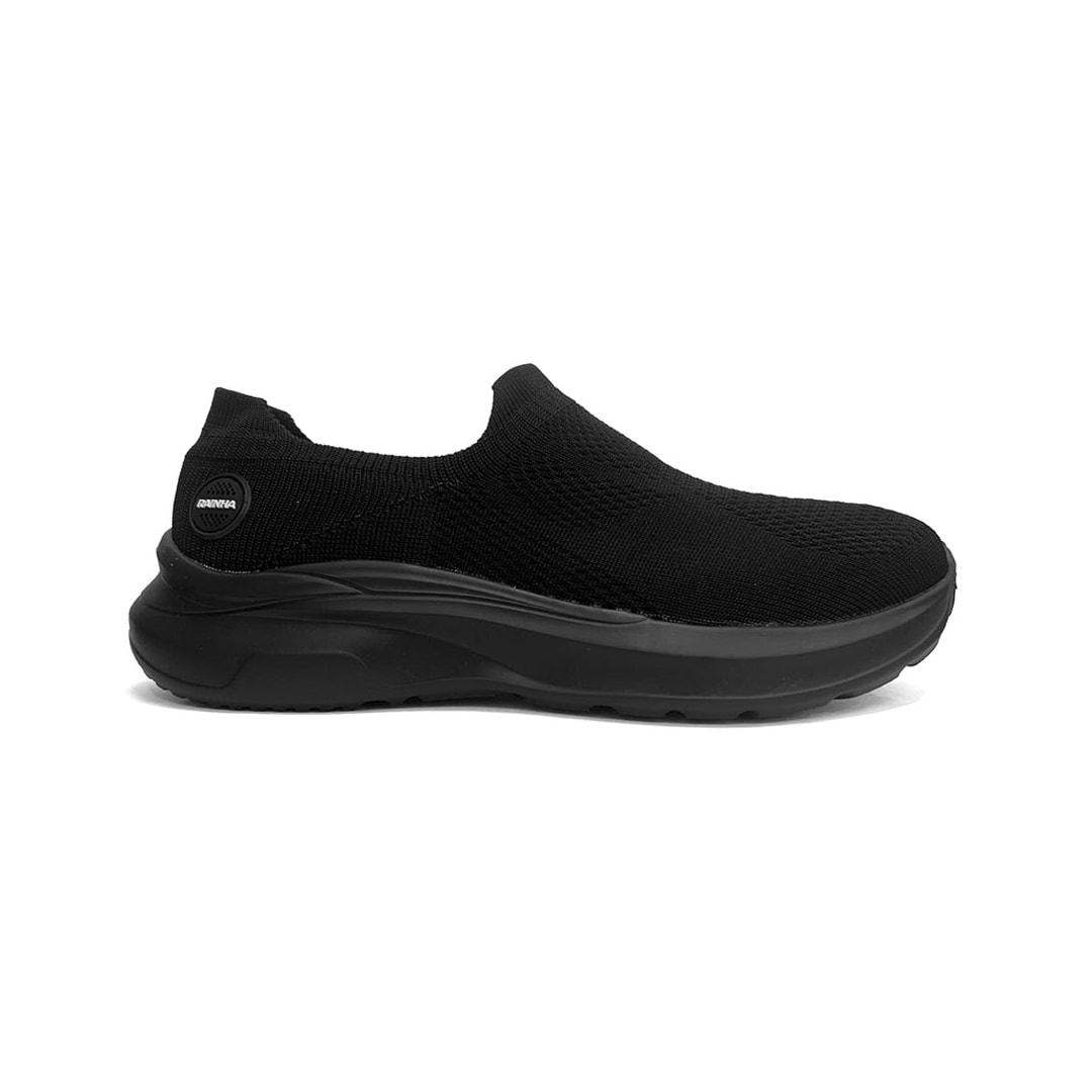 Tênis Rainha Masculino Esporte Slip-On Relax Preto Tênis Rainha Masculino Esporte Slip-On Relax Preto