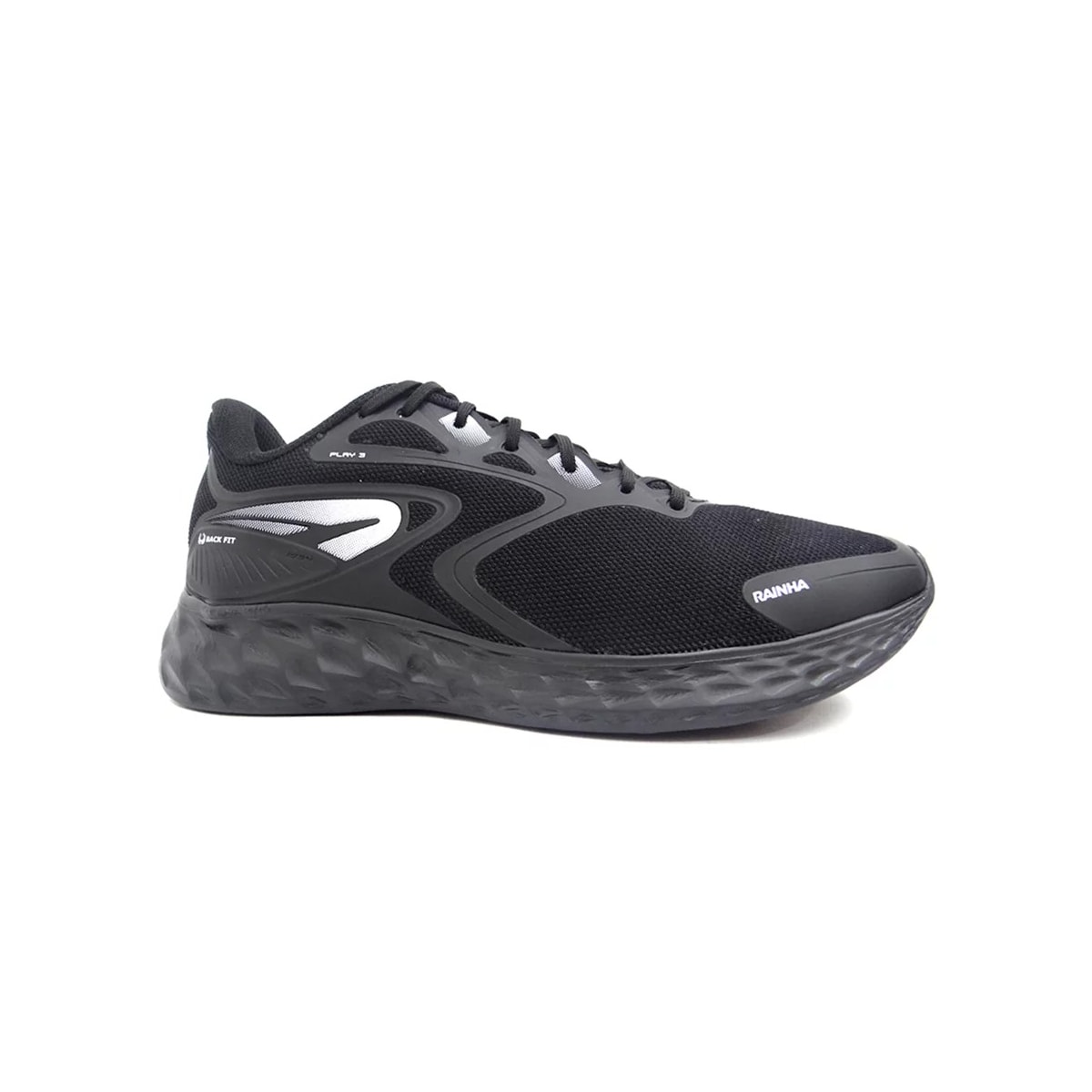 Tênis Rainha Masculino Play Iii Preto/Cinza Tênis Rainha Masculino Play Iii Preto/Cinza