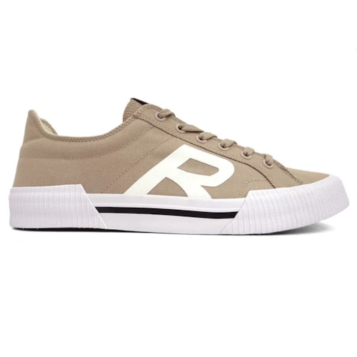 Detalhe - Tênis Reserva Casual De Lona Rsv Urca R75113 Bege