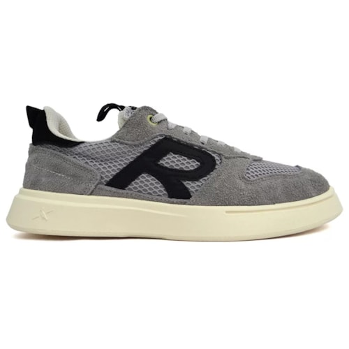 Detalhe - Tênis Reserva Casual Typer R Sport R75214 CinzaClaro/Preto