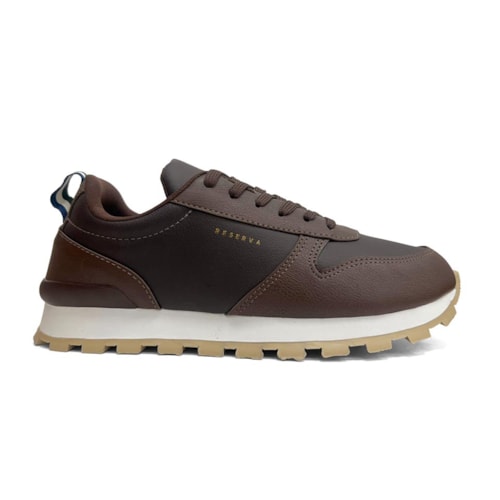 Detalhe - Tênis Reserva Masculino Casual R 75239 0001 Cacau