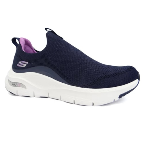 Tenis Skechers Arch Fit 149766 Marinho/Roxo