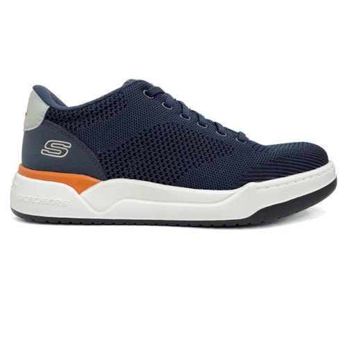 Detalhe - Tênis Skechers Casual Corliss Dorset 210793 Azul Marinho