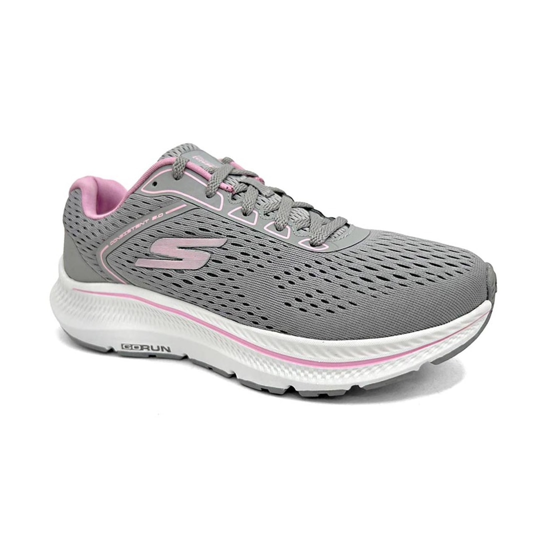 Tênis Skechers Esporte Go Run Consistent 2.0 128607Br/Gypk Cinza Tênis Skechers Esporte Go Run Consistent 2.0 128607Br/Gypk Cinza