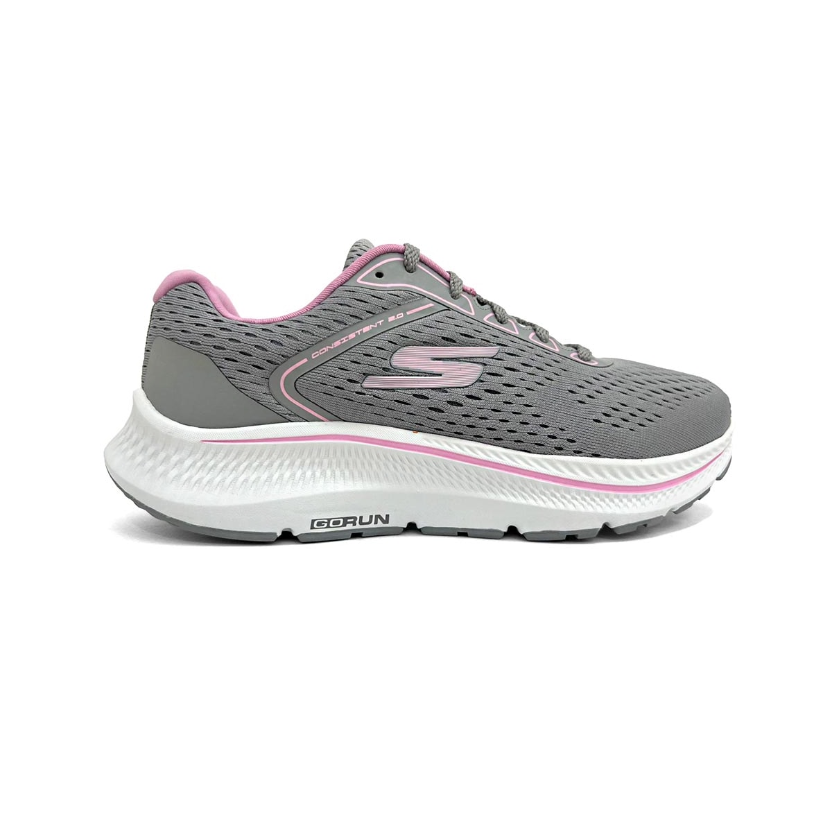 Tênis Skechers Esporte Go Run Consistent 2.0 128607Br/Gypk Cinza Tênis Skechers Esporte Go Run Consistent 2.0 128607Br/Gypk Cinza