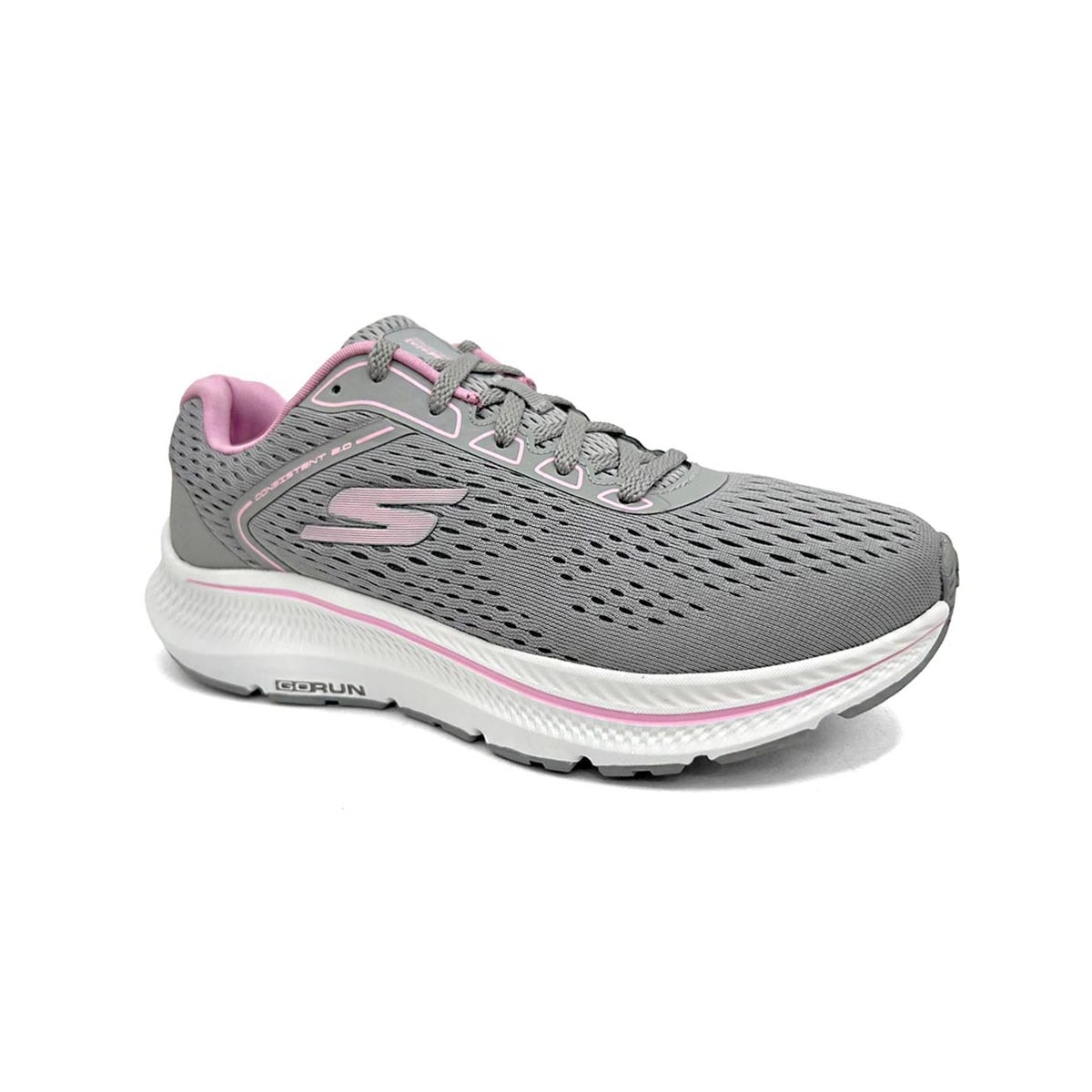Tênis Skechers Esporte Go Run Consistent 2.0 128607Br/Gypk Cinza Tênis Skechers Esporte Go Run Consistent 2.0 128607Br/Gypk Cinza