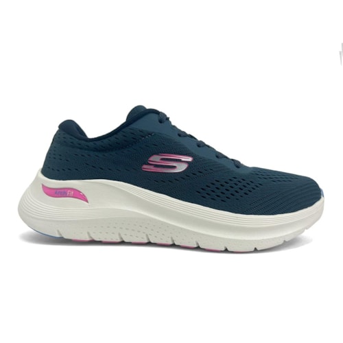 Detalhe - Tênis Skechers Feminino Arch Fit 2.0 150051 Azul Marinho