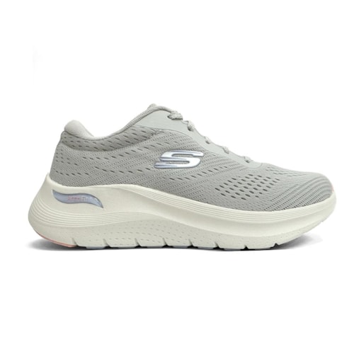 Detalhe - Tênis Skechers Feminino Arch Fit 2.0 150051 Cinza Claro