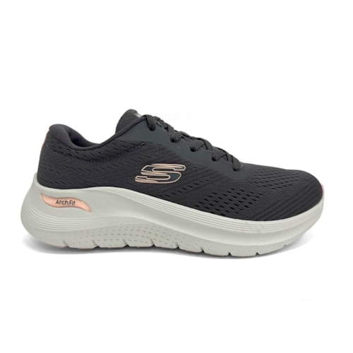 Detalhe - Tênis Skechers Feminino Arch Fit 2.0 150051 Metalico