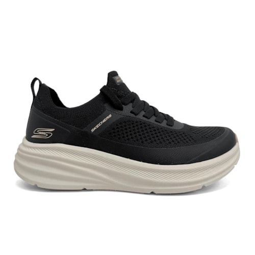 Detalhe - Tênis Skechers Feminino Bobs Skillz Too Vital 117759 Preto