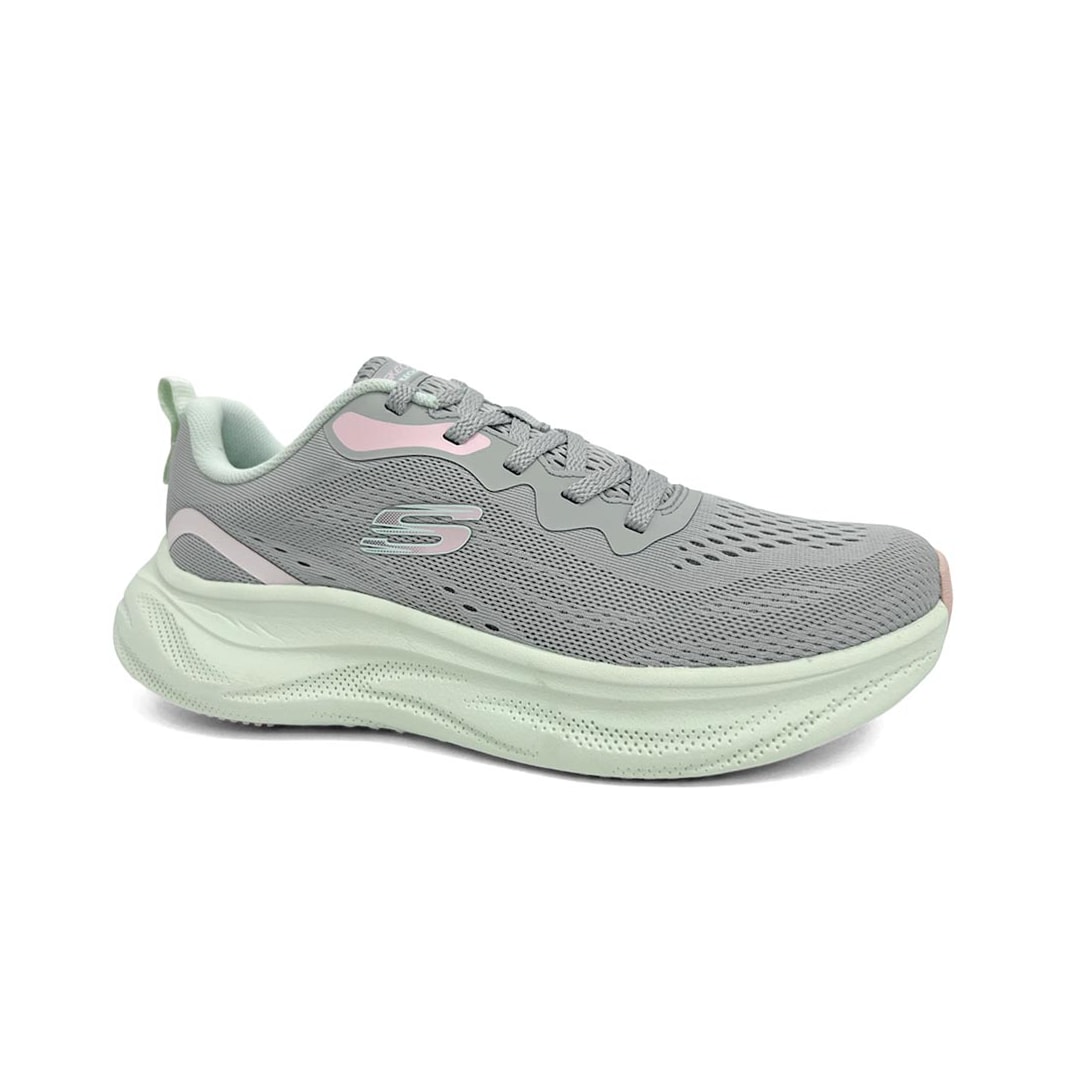 Tênis Skechers Feminino Cloud Gentle Glow 150561 Cinza/Multi