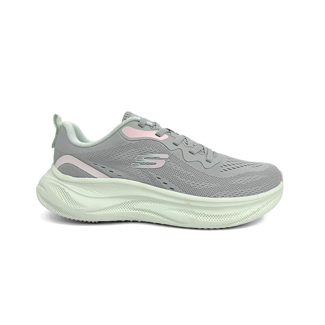 Tênis Skechers Feminino Cloud Gentle Glow 150561 Cinza/Multi