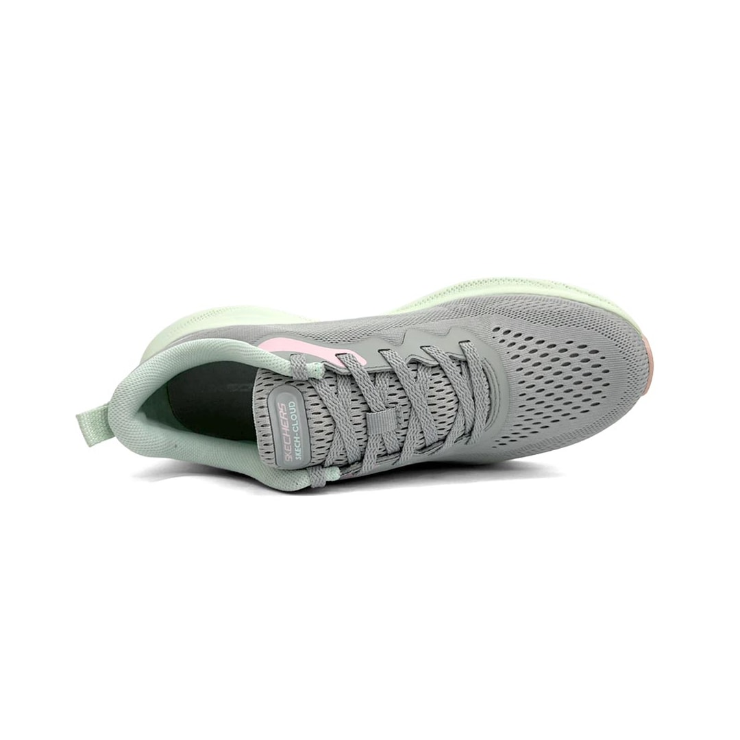 Tênis Skechers Feminino Cloud Gentle Glow 150561 Cinza/Multi