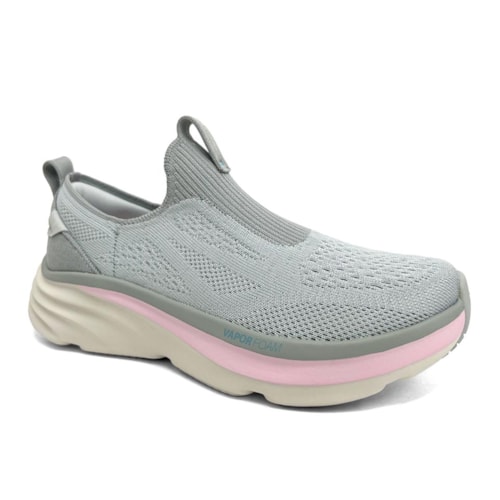 Tênis Skechers Feminino D’Lux Vapor Pure Stride 150580 Cinza