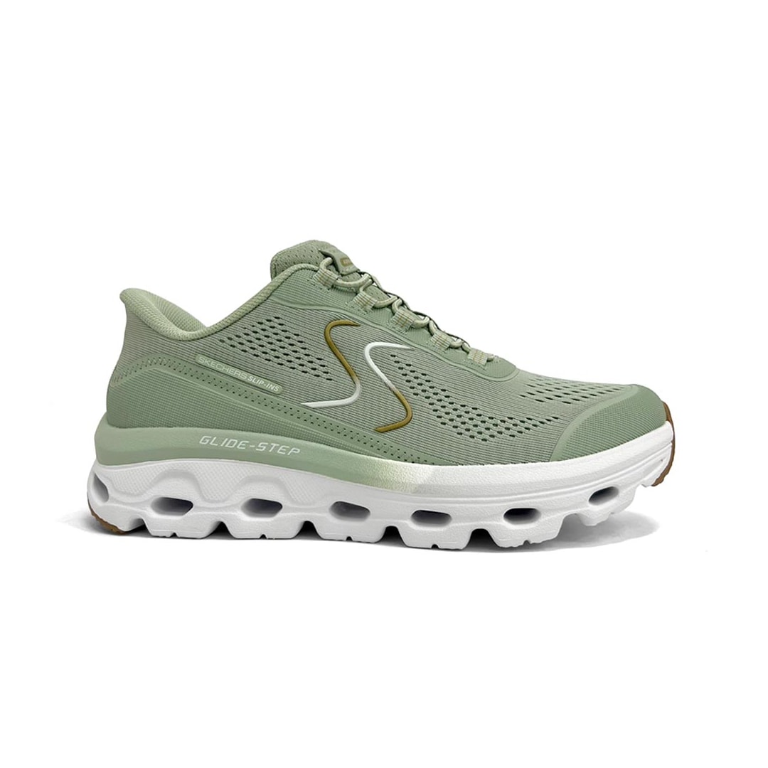 Tênis Skechers Feminino Glide-Step 180272/Sage Verde Salvia
