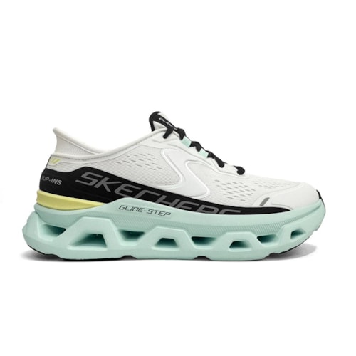 Detalhe - Tênis Skechers Feminino Glide-Step Altus 150510/Wmlt Branco