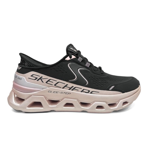 Detalhe - Tênis Skechers Feminino Glide-Step Altus 150514 Preto